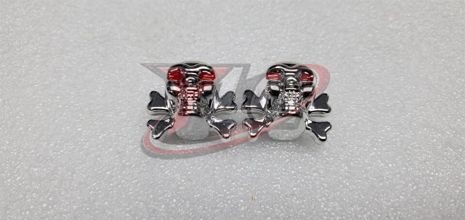 SİBOP KAPAĞI - KEMİKLİ KURU KAFA - GÜMÜŞ