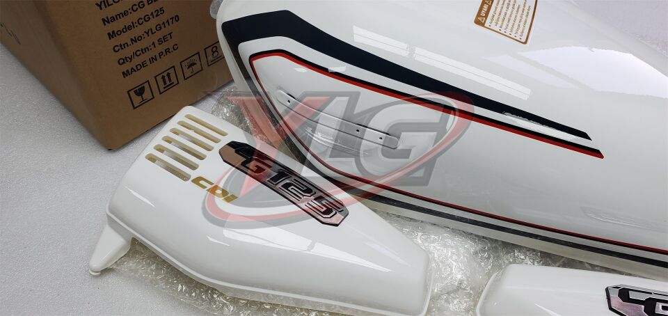 CG-125 BENZİN DEPOSU ( YAN KAPAKLI ) - BEYAZ