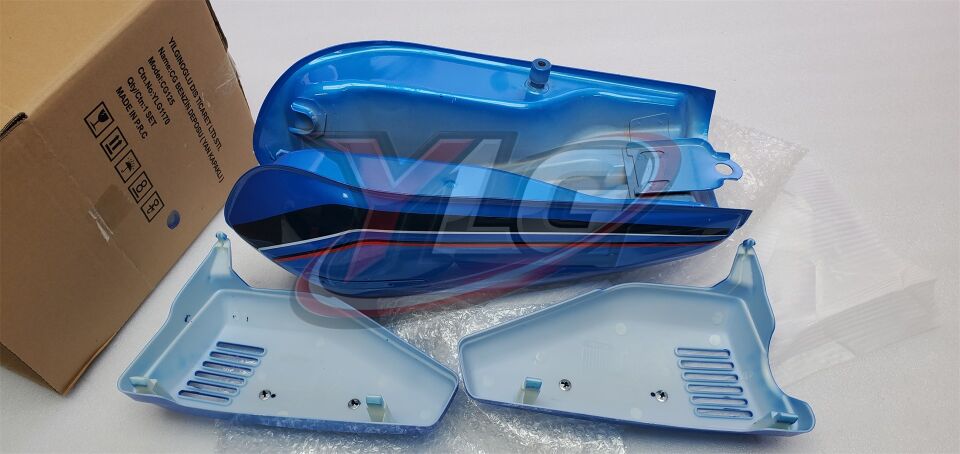 CG-125 BENZİN DEPOSU ( YAN KAPAKLI ) - ÇELİK MAVİ