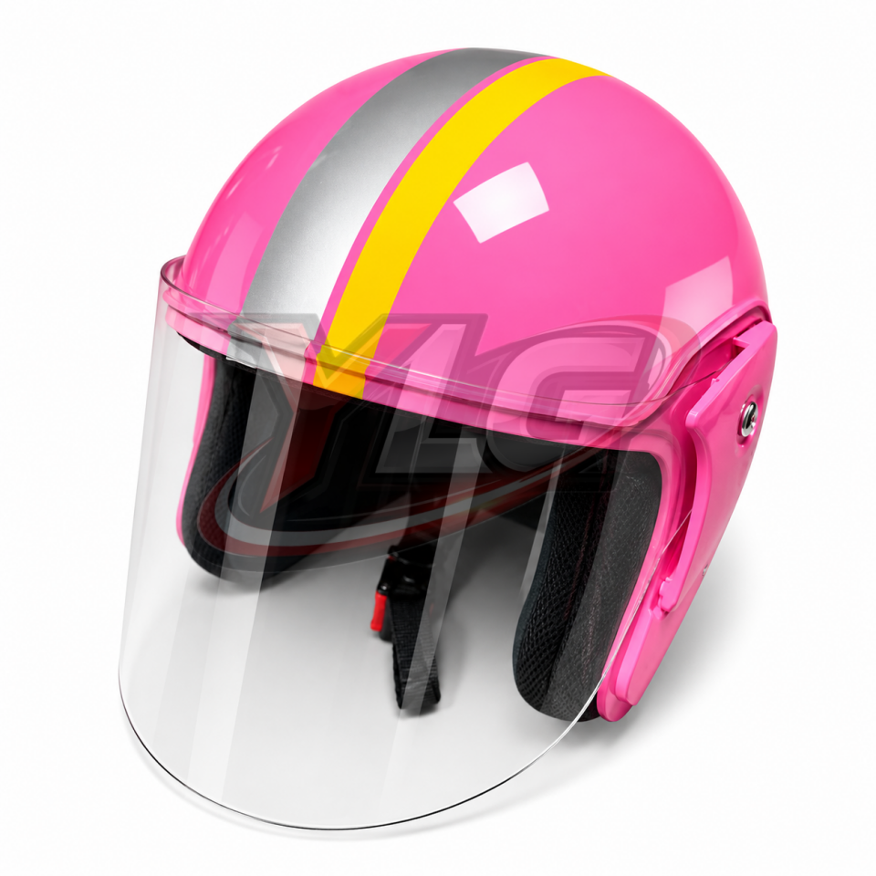 HALF FACE KASK - PEMBE