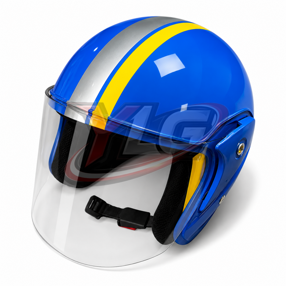 HALF FACE KASK - MAVİ