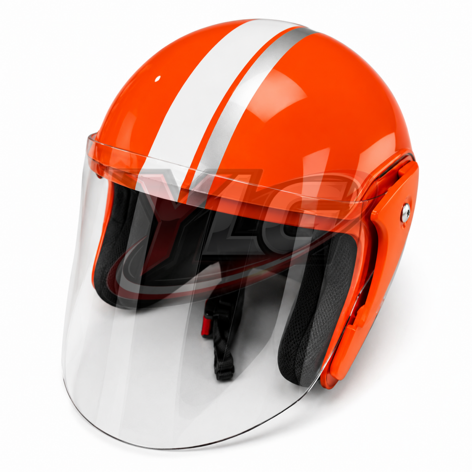 HALF FACE KASK - TURUNCU