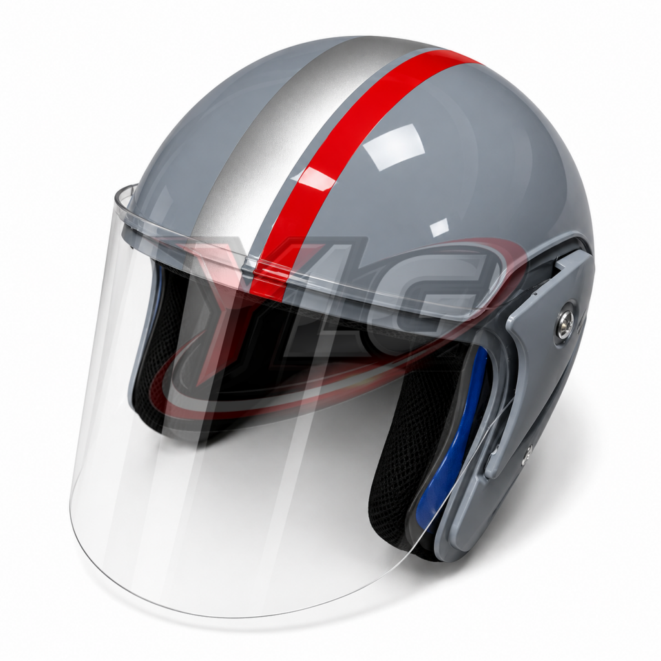 HALF FACE KASK - FÜME