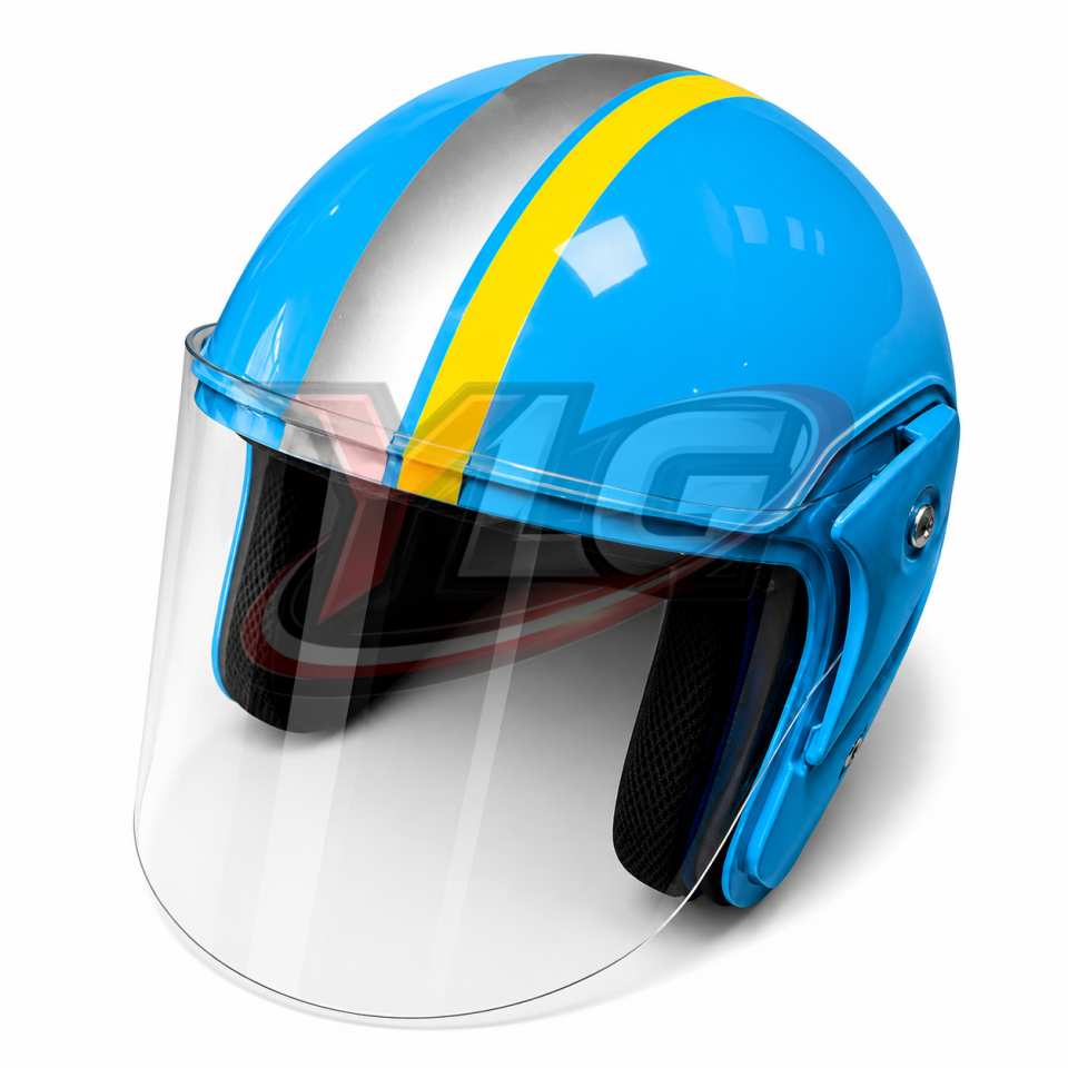 HALF FACE KASK - TURKUAZ